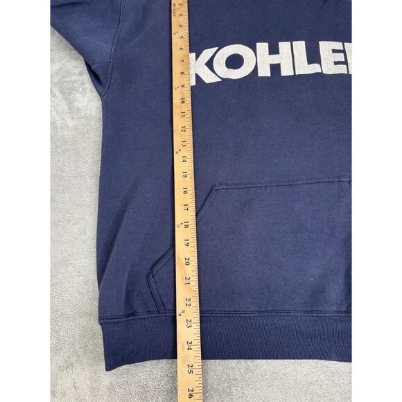 Vintage 80s Kohler Promo Pullover Hoodie Men's Size Large Blue - Picture 9 of 9